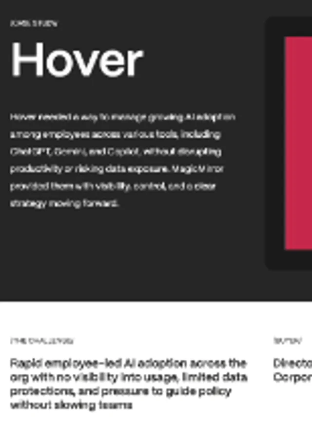 Hover Manages Growing AI Adoption with MagicMirror