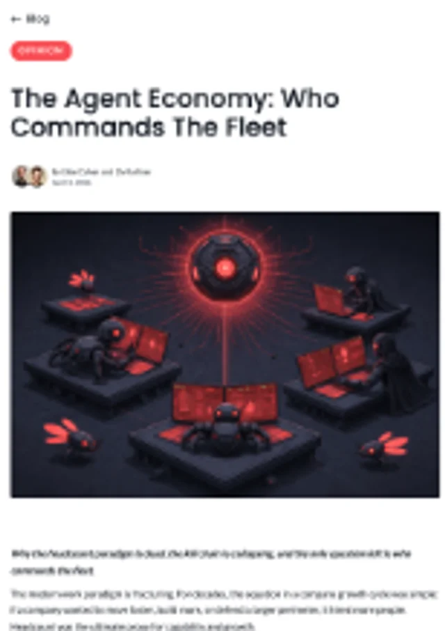 The Agent Economy: Who Commands the Fleet?